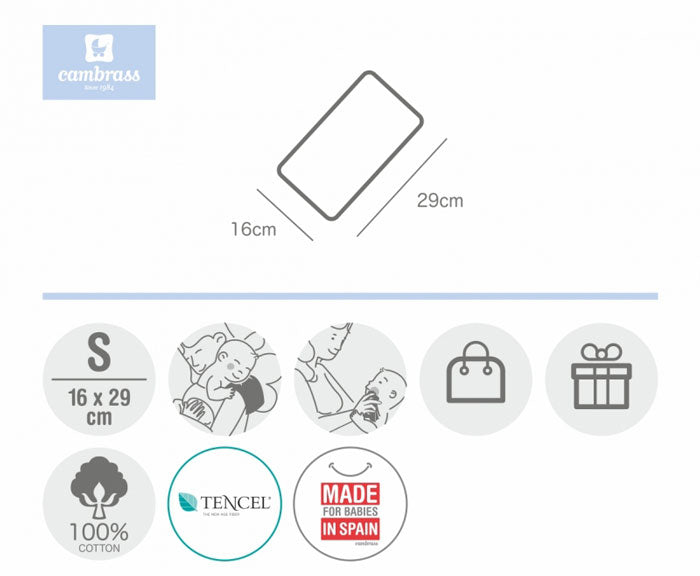 CAMBRASS - TOALHETE ASTRA CINZA / ESTRELA 29,5x15,5 CM