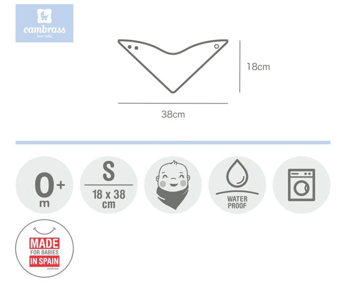 CAMBRASS - BANDANA BABETE ASTRA AZUL / FLORES 38x18 CM