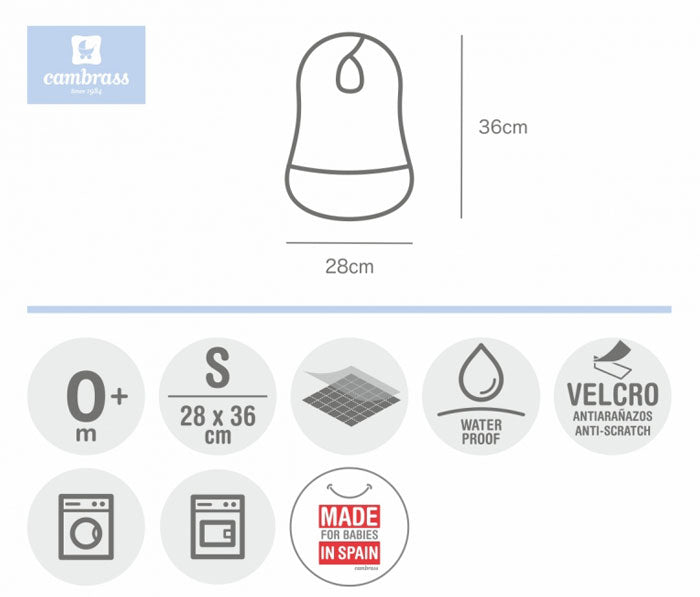 CAMBRASS - BABETE PLASTIFICADA ASTRA AZUL / ESTRELA 28x36 CM