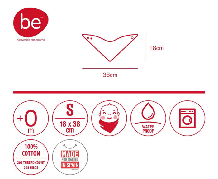 CAMBRASS - BANDANA BABETE TRI PACK 2 GIRAFA AZUL 38x18 CM