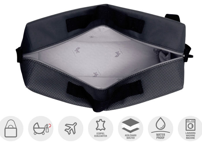 CAMBRASS - SACO DE MATERNIDADE URBANY CINZA 16x41.5x29 CM