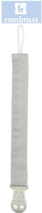 CAMBRASS - PORTA CHUPETAS CÉU CINZA / CHUVA 2x21,5 CM