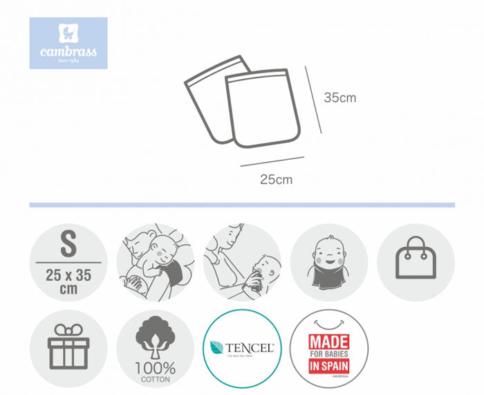 CAMBRASS - CONJUNTO 2 TOALHAS CÉU BEIGE / CHUVA 25x35 CM