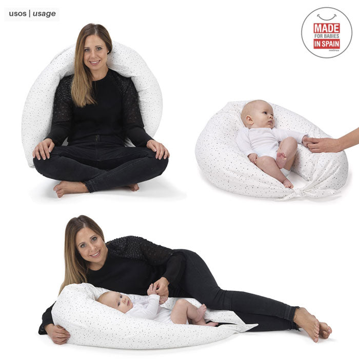 CAMBRASS - ALMOFADA DE AMAMENTAÇÃO LUNA 80x185x16 CM CINZA