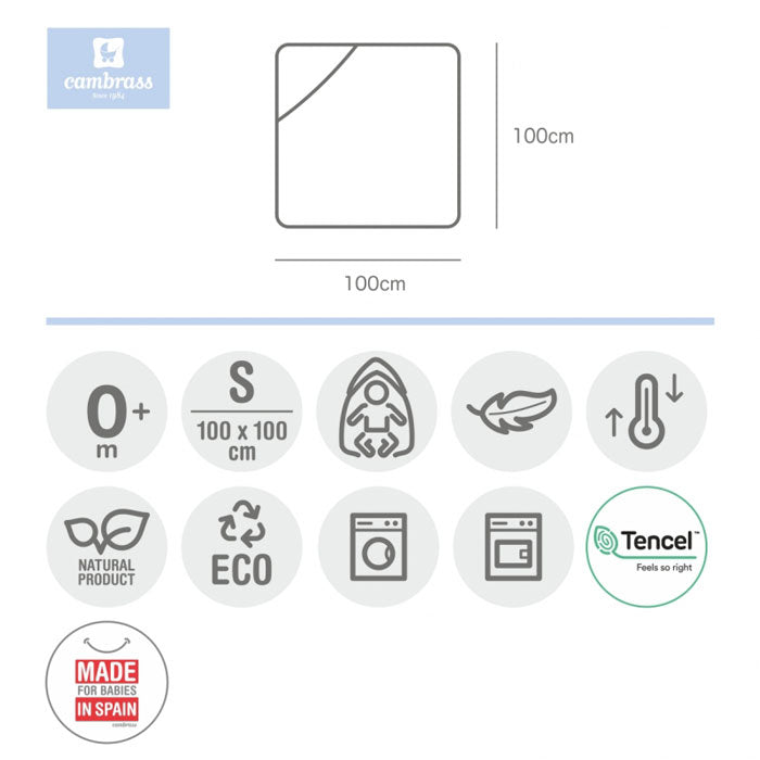 CAMBRASS - TOALHA 100x100 CM CINZA