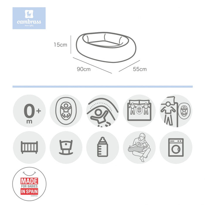CAMBRASS - NINHO CÉU 55x90x15 CM AZUL