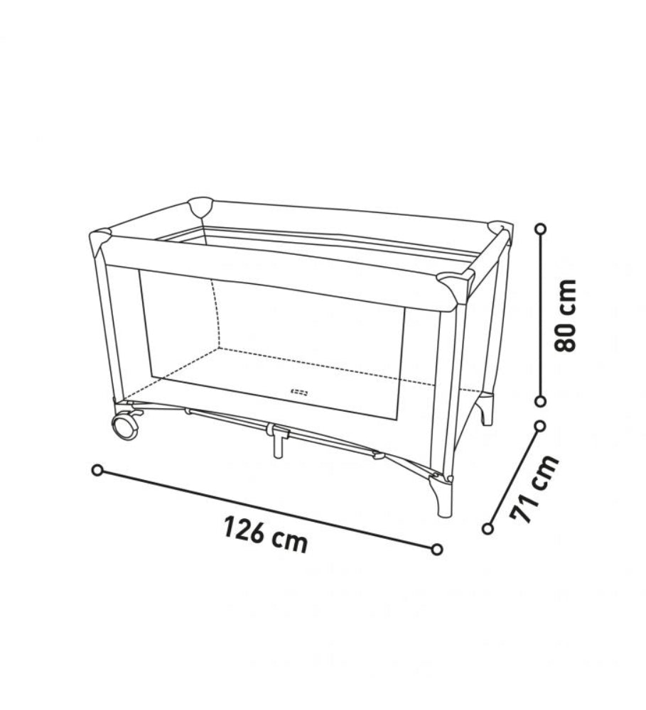 Cama de viagem Asalvo Baleares Stars Grey