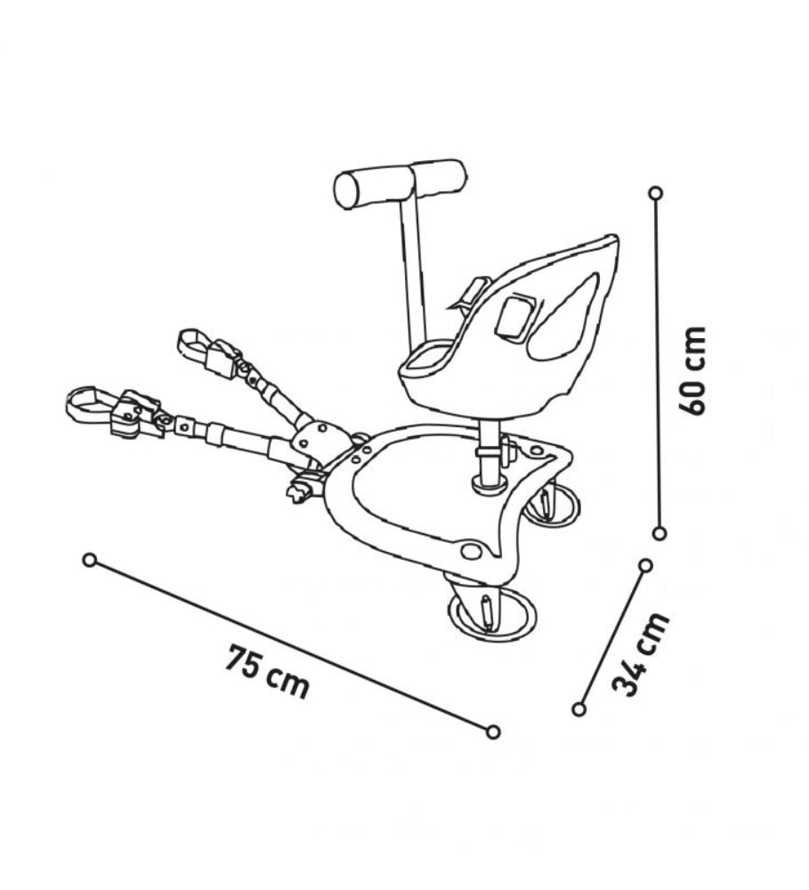 Plataforma Buggyboard Asalvo com assento