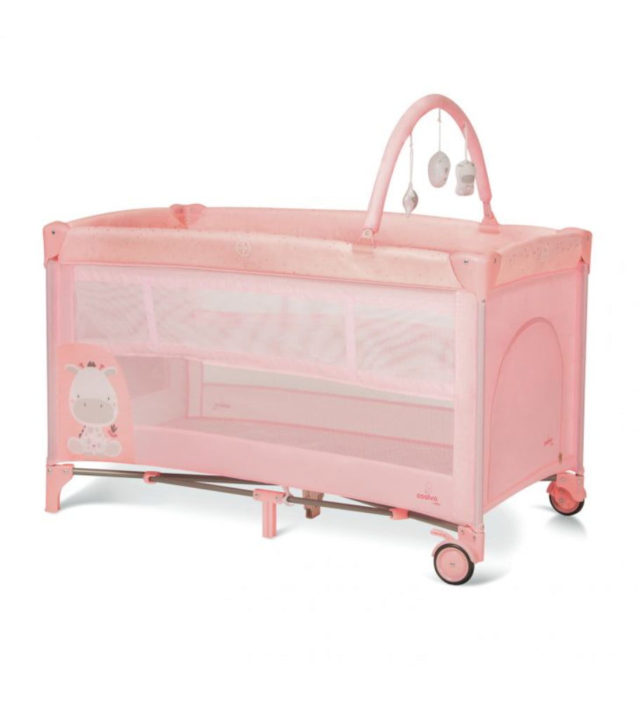Cama de viagem Asalvo Complet Duo Baby Giraffe Pink