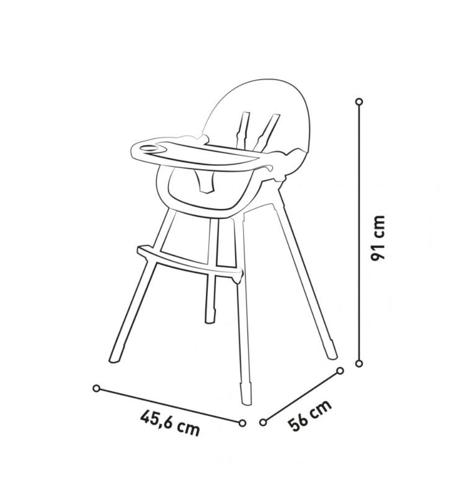 Cadeira da papa 2 em 1 Asalvo Bocuse Beige