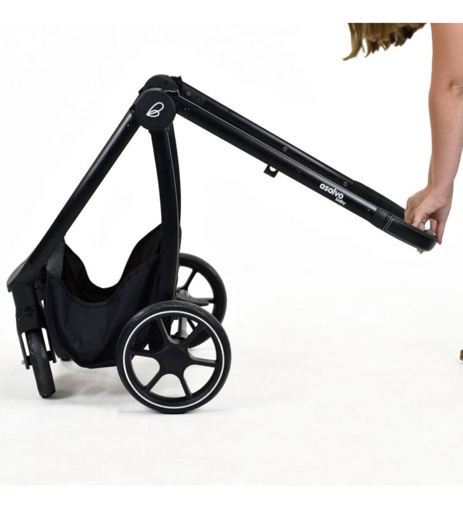 Carrinho de bebé 2 em 1 Asalvo Duo Rodas Black