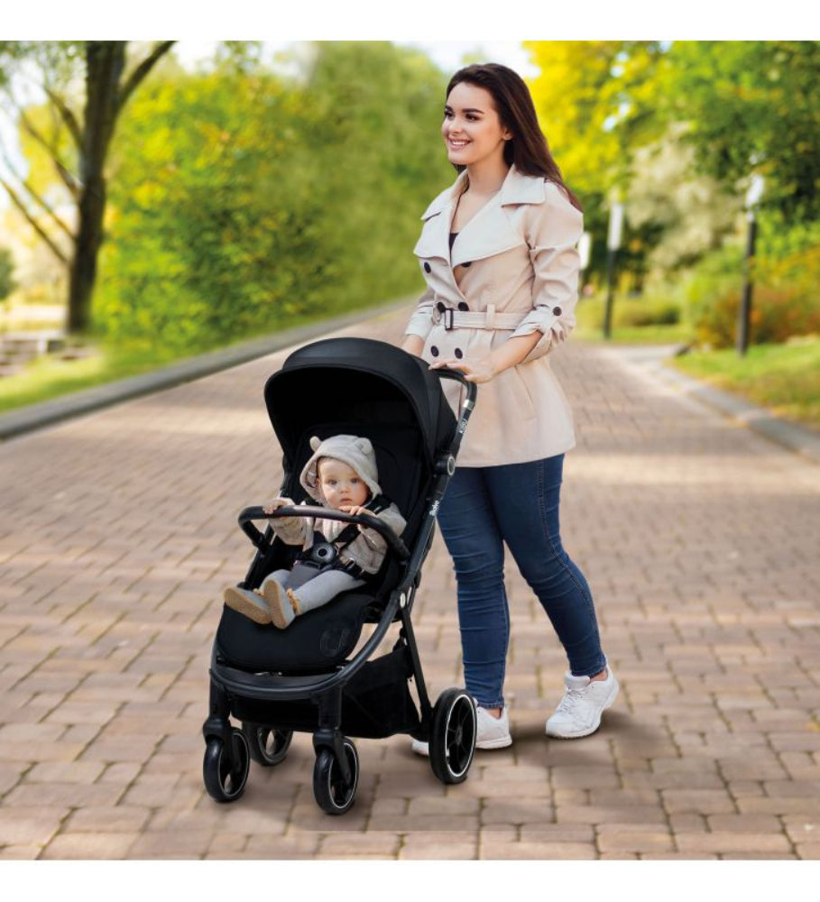 Carrinho de bebé 2 em 1 Asalvo Kibu Black