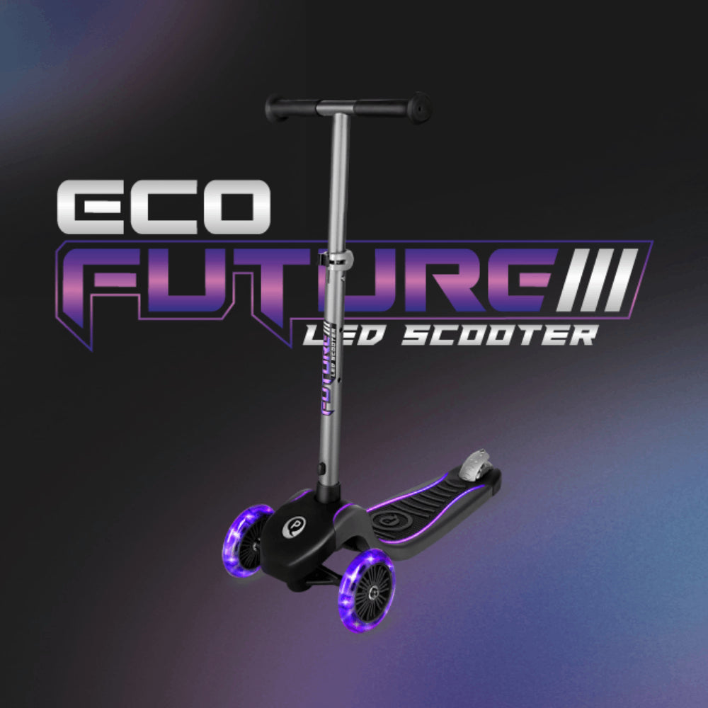 Scooter com luzes Qplay Eco Future Purple