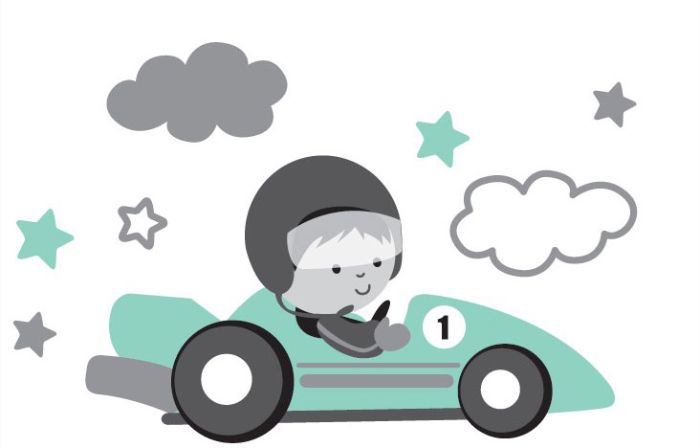 Banco duplo Zopa Racer Grey/Mint