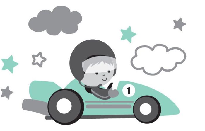 Banco Zopa Racer Grey/Mint