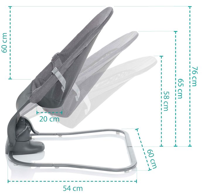 Espreguiçadeira Zopa Moyo Air Mesh Grey