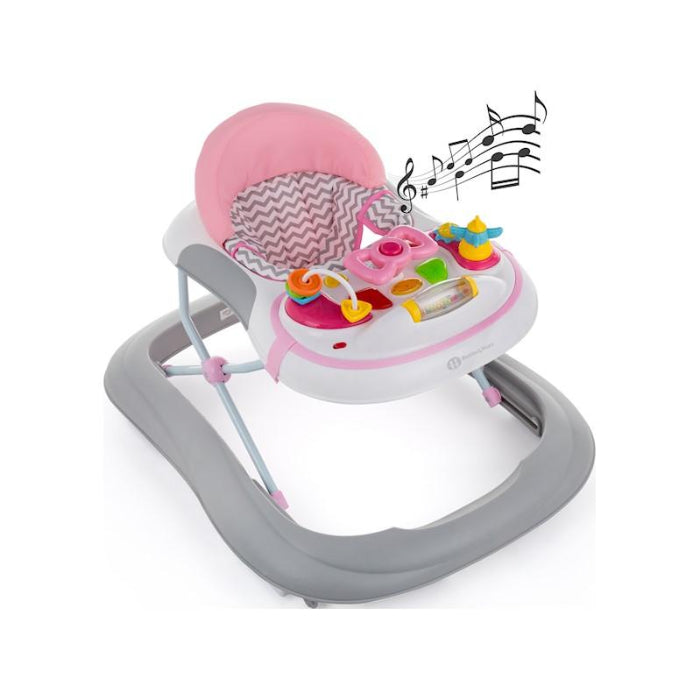 Andador musical Petite&Mars Monty Chevron Pink