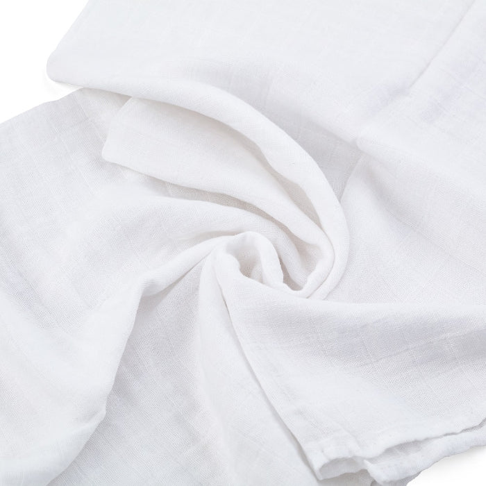 Fraldas de musselina de bambu Petite&Mars MOUSSY White
