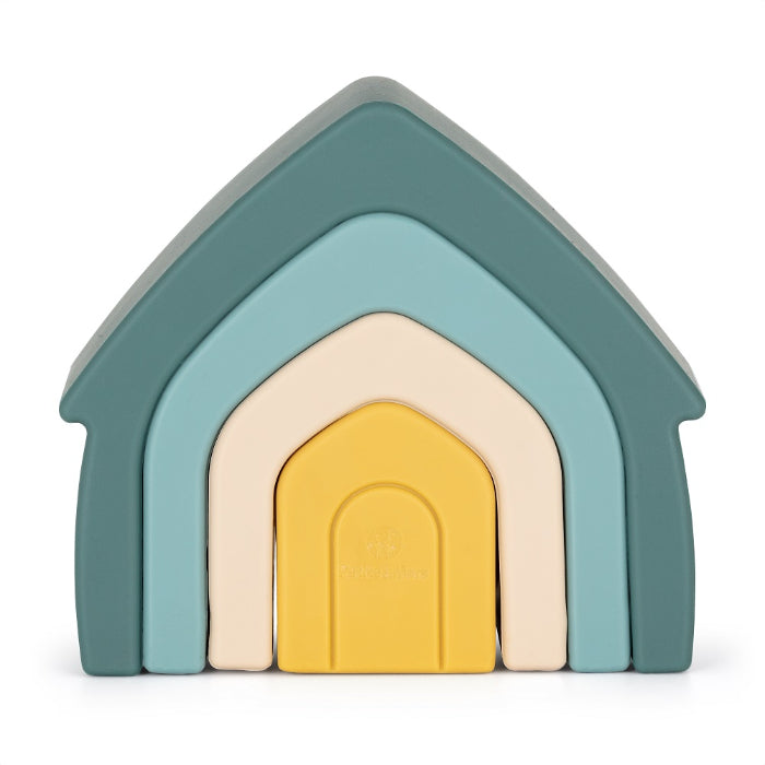 Brinquedo empilhável de silicone Petite&Mars House Misty Green