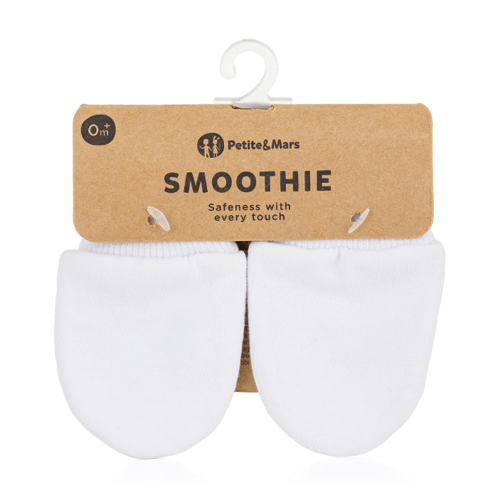 Luvas recém-nascido Petite&Mars Smoothie Infinity White