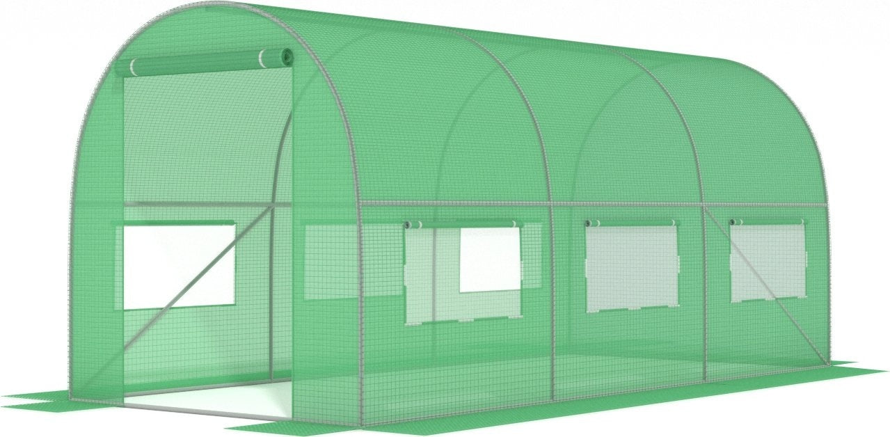 Estufa túnel 450 x 200 x 200 cm verde