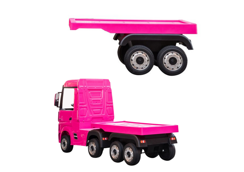 Camião Mercedes Scania Actros HL358 com semi-reboque rosa