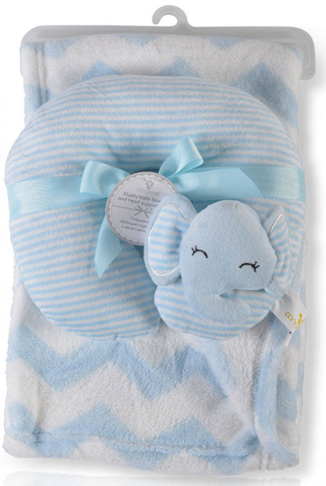 Cobertor de bebé com almofada Cangaroo Sammy blue