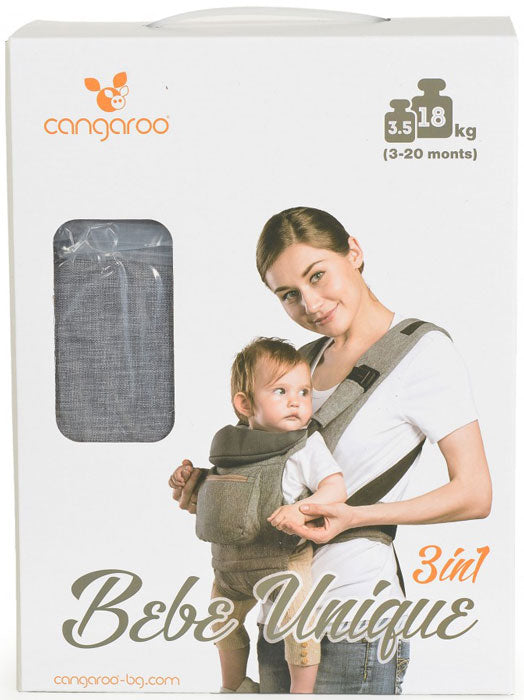 Porta bebé Cangaroo Beby unique grey