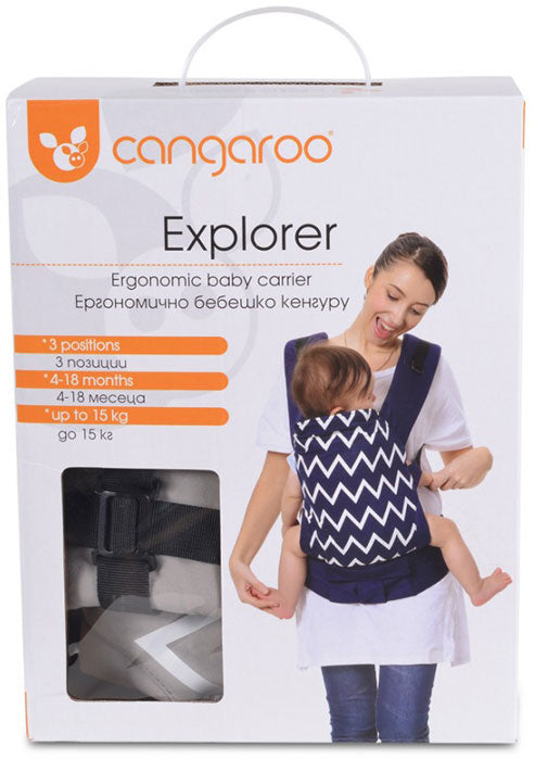 Porta bebé ergonómico Cangaroo Explorer black