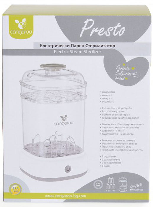 Esterilizador de biberões Cangaroo Presto grey