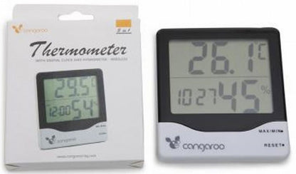 Termómetro 3 em 1 com relógio digital e higrómetro Cangaroo