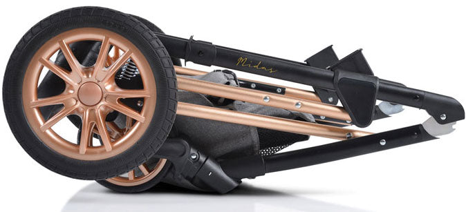 Carrinho de bebé transformável 3 in 1 Moni Midas Grey (Grupo 0+)