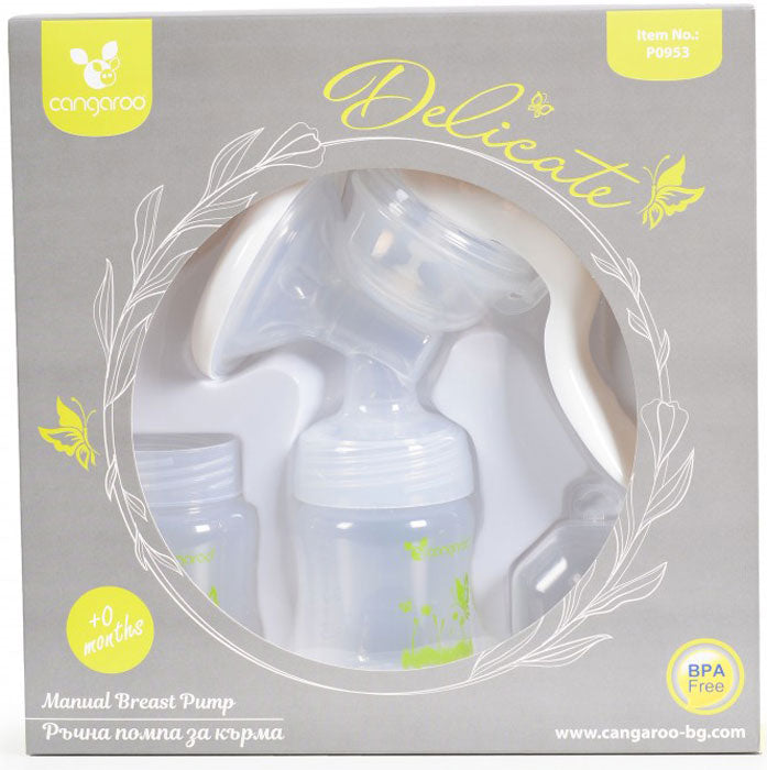 Bomba extratora leite materno manual Cangaroo Delicate