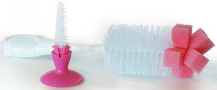 Escovilhão biberão 2 em 1 Cangaroo pink