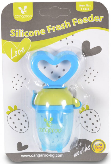 Alimentador silicone de comida fresca Cangaroo Love blue