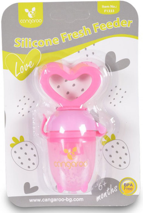 Alimentador silicone de comida fresca Cangaroo Love pink