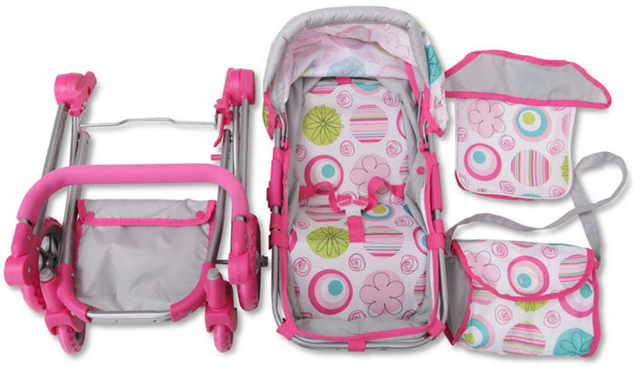 Carrinho de boneca Moni Pink Rose