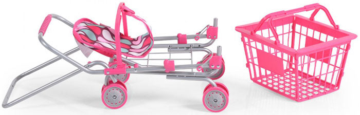 Carrinho de compras com assento de boneca Moni Trolley