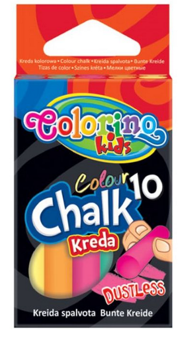 Giz Colorido Sem Pó 10 Pcs