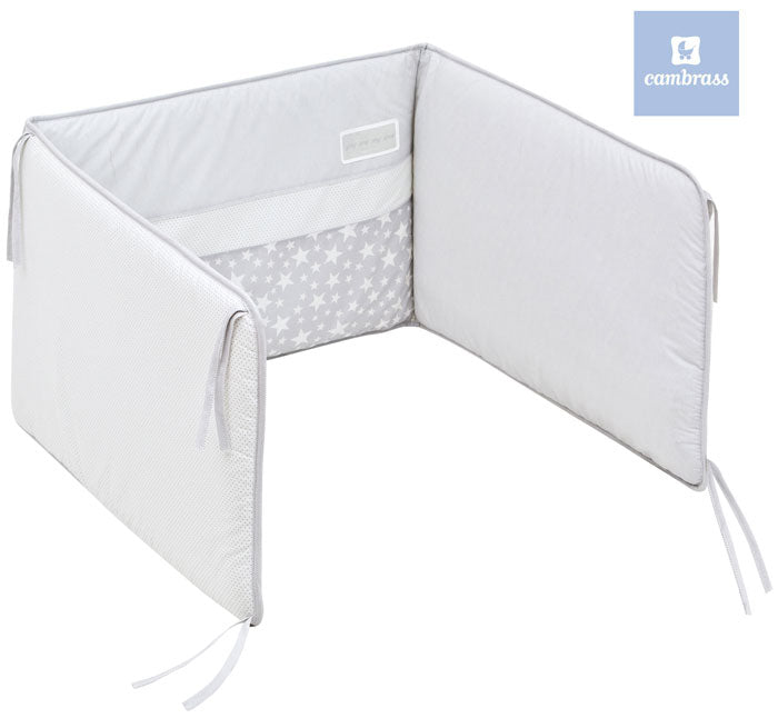 Cambrass - Protetor cama de grades STAR 60x120 cm cinzento