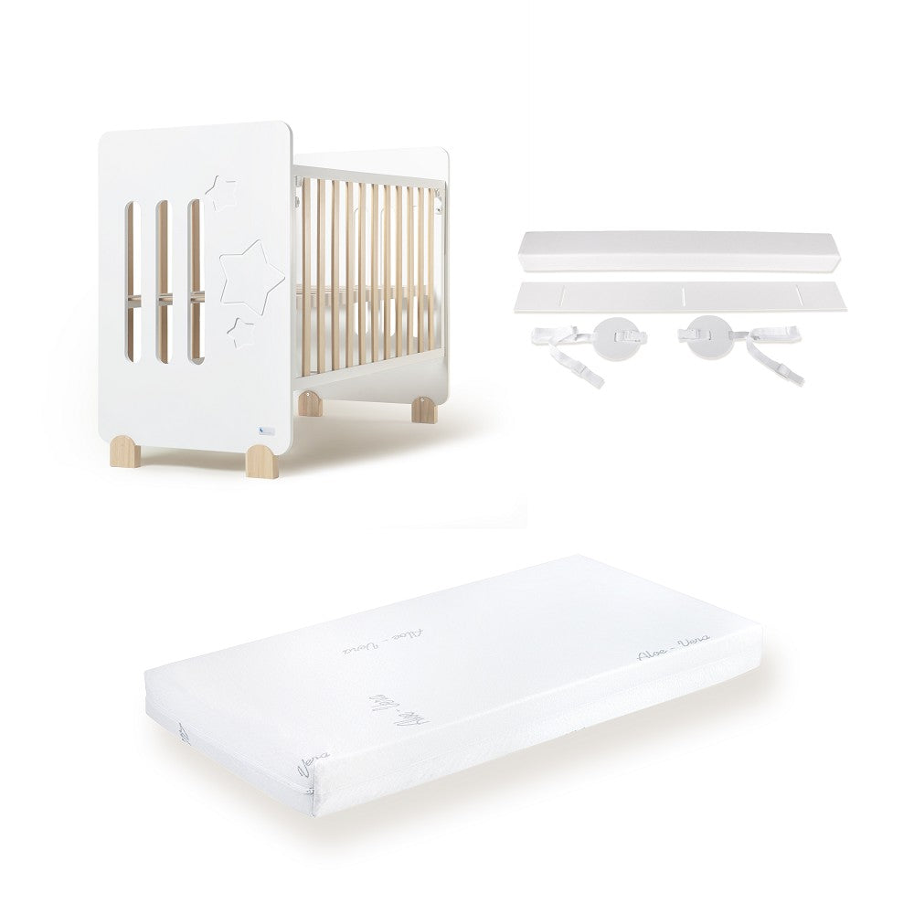 Berço Star Nature + Colchão + Kit Co-Sleep Interbaby