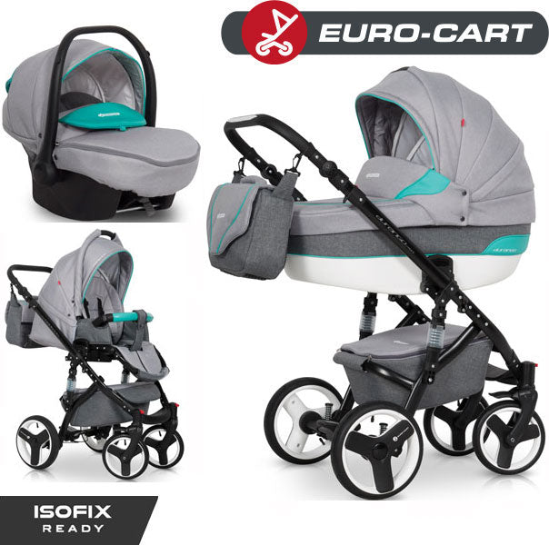 EURO-CART - Carrinho multifuncional DURANGO SPORT + Grupo 0+ ISOFIX READY Malachite