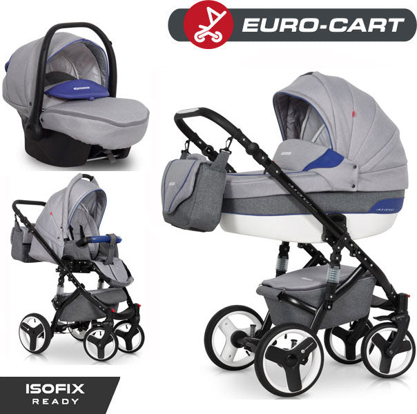 EURO-CART - Carrinho multifuncional DURANGO SPORT + Grupo 0+ ISOFIX READY Saphire