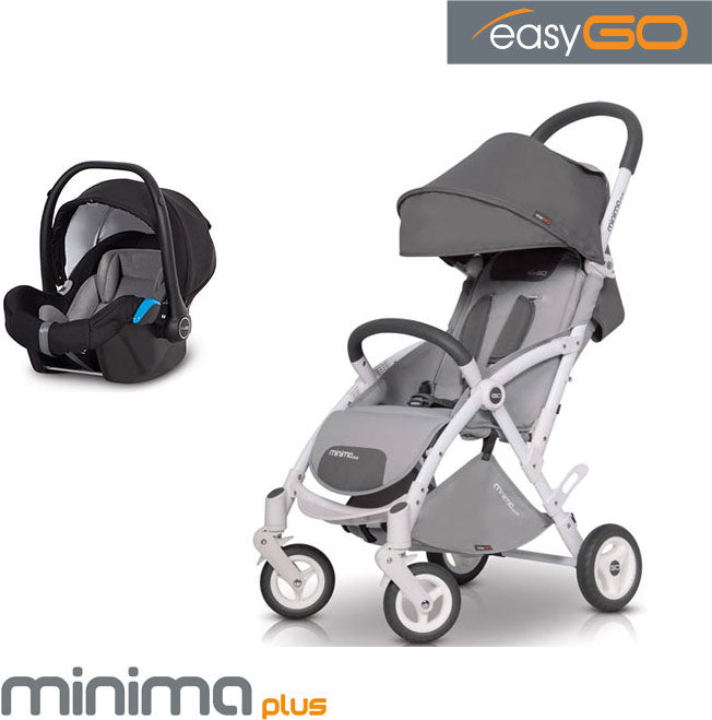 EASYGO - Carrinho multifuncional MINIMA PLUS + STARTER 0+ ISOFIX READY Graphite
