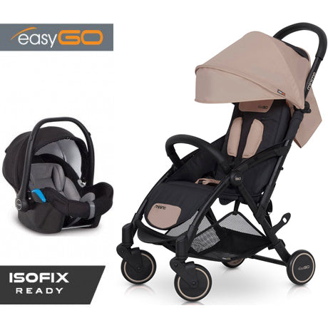 EASYGO - Carrinho multifuncional MINIMA + STARTER 0+ ISOFIX READY Latte