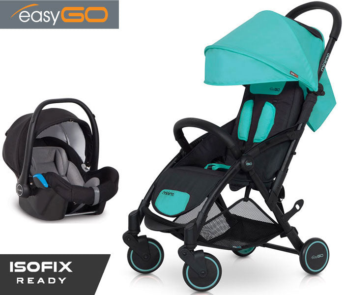 EASYGO - Carrinho multifuncional MINIMA + STARTER 0+ ISOFIX READY Malachite