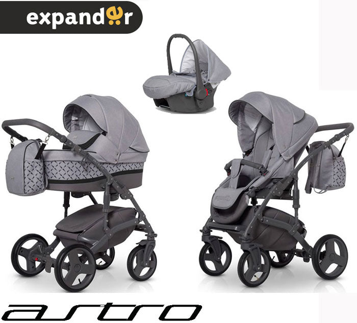 EXPANDER - Carrinho multifuncional ASTRO + CARLO ISOFIX READY Carbon
