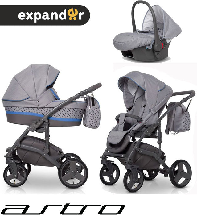 EXPANDER - Carrinho multifuncional ASTRO + CARLO ISOFIX READY Saphire