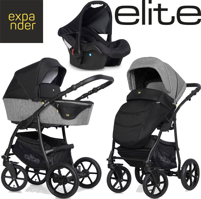 EXPANDER - Carrinho multifuncional ELITE + CARLO ISOFIX READY Carbon