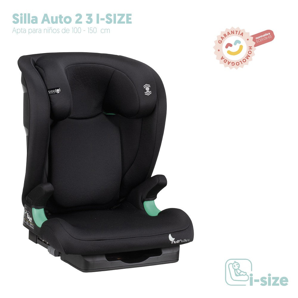 Cadeira Auto I-size Juno 100-150Cm Preto Interbaby